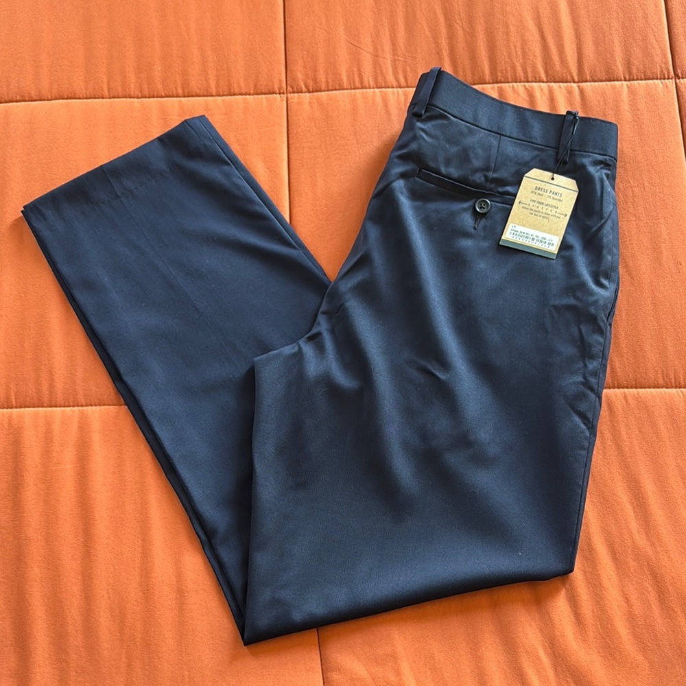The Tie Bar Navy Dress Pants